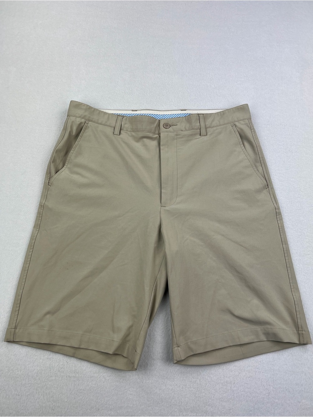 Footjoy Mens Performance Golf Khaki Shorts Flat Front  10” Inseam Men Size 34